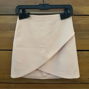 Alice + Olivia Fidela Crossover Mini Skirt in Blush Pink